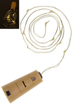 Deko-Spitzkork mit LED-Lichtstrang und Abschaltautomatik